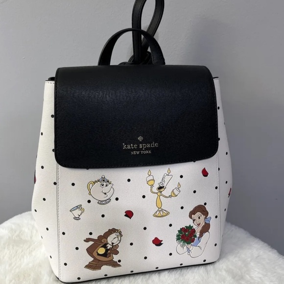 Disney X Kate Spade New York Beauty And The Beast Flap Backpack - Picture 10 of 14